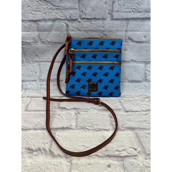 Carolina Panthers Dooney & Bourke NFL Triple Zip Crossbody Bag - Picture 2 of 9